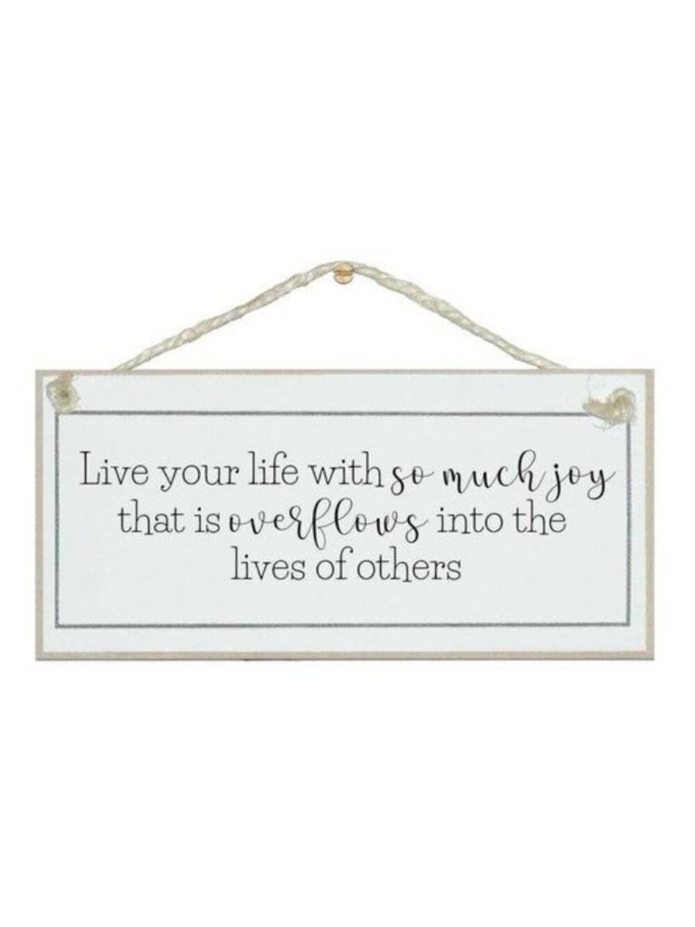 Crafty Clara - "Joy that overflows" Made with MDF Hanging Sign